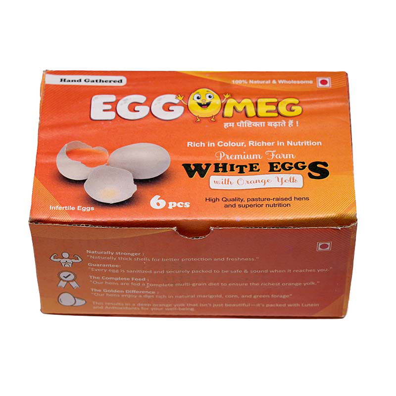White Eggs with Orange Yolk